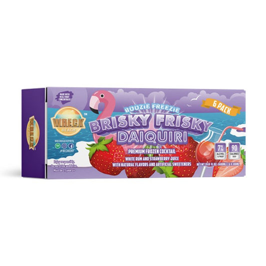 Boozie Freezie Flavored Rum Brisky Frisky Daiquiri Wreck Beach 12 Pack