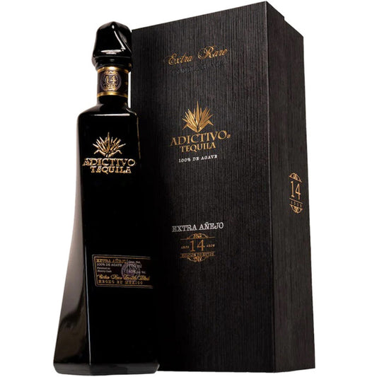 Adictivo Tequila Extra Rare Double Black Edition Extra Añejo 14 Years 750mL