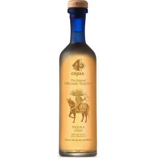 4 Copas Organic Tequila Añejo 750mL