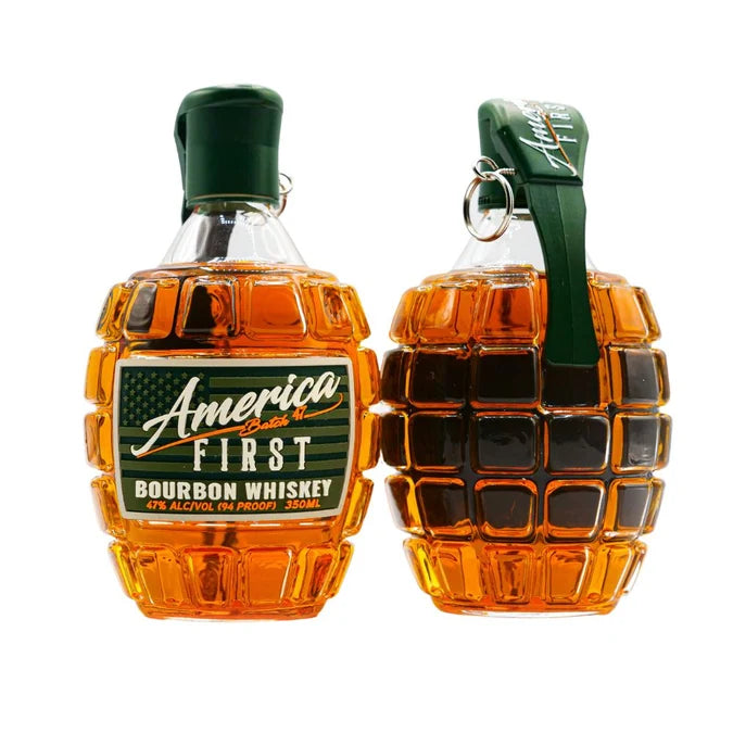 America First Grenade Straight Bourbon Whiskey 350mL