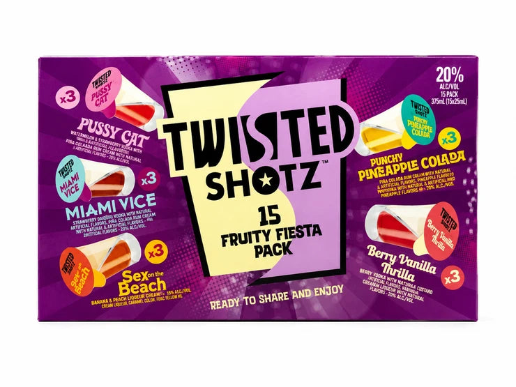 Twisted Shotz Party Starter 15pk 25ml Shotz ( Purple )