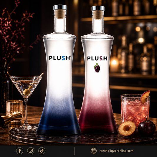 PLUSH Pure Spirit Vodka + PLUSH Plum Vodka Bundle – Smooth Meets Flavor