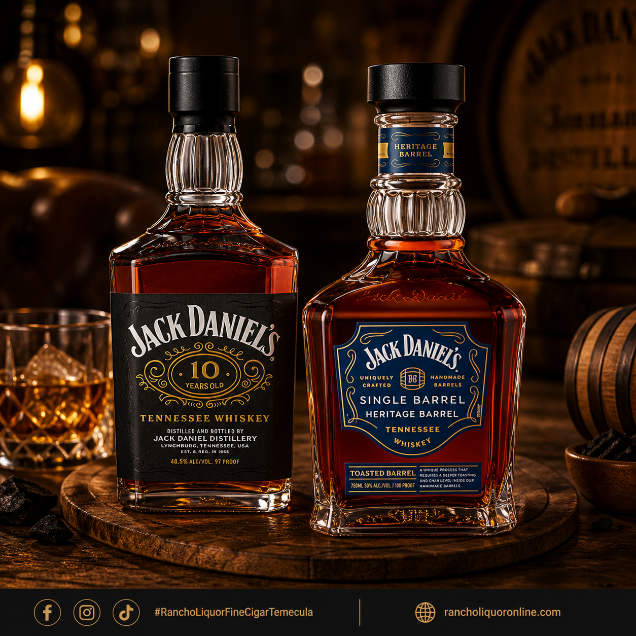 Jack Daniel’s 10 Year Old + Single Barrel Heritage Bundle – Rare & Refined Tennessee Whiskey Duo