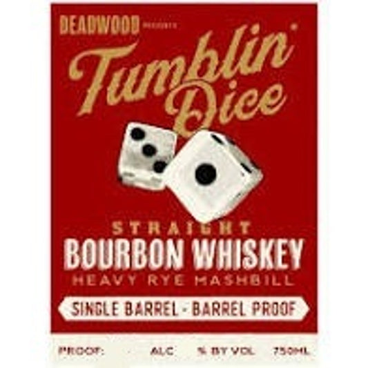 Tumblin' Dice Aged 4 Years Single Barrel Na 23 Heavy Rye Bourbon 109.7 Proof / 750mL