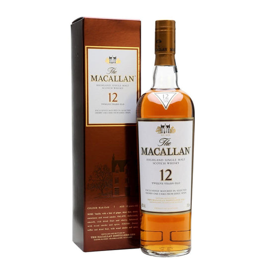 Macallan 12 Year Old Sherry Oak Scotch Whiskey 750mL