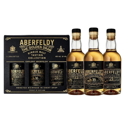 Aberfeldy Single Malt Scotch Tasting Collection 3 Pack 200mL