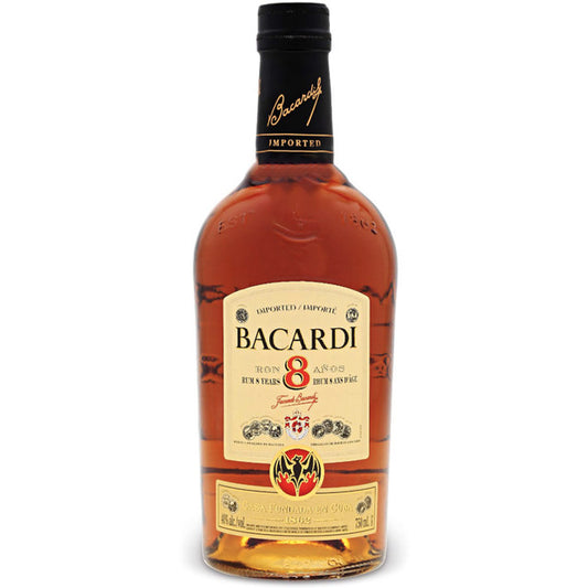 Bacardi 8 Year Old Rum 750mL