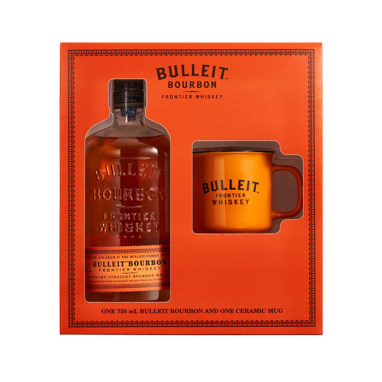 Bulleit Bourbon Frontier Whiskey 750 ml/Branded Ceramic Mug