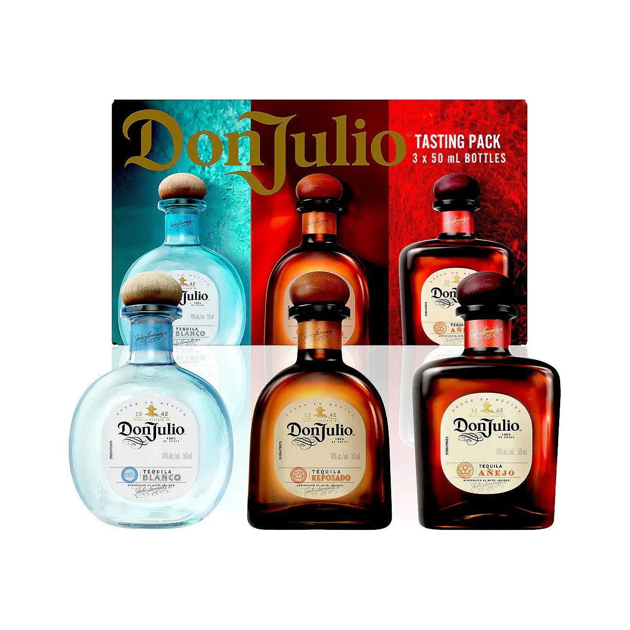 Don Julio Tasting 3x50ml Pack Tequila Blanco, Reposado, Añejo