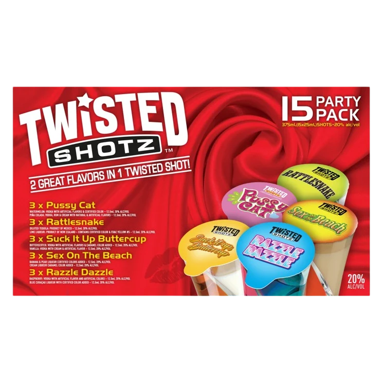 Twisted Shotz Party Starter 15pk 25ml Shotz ( Red )