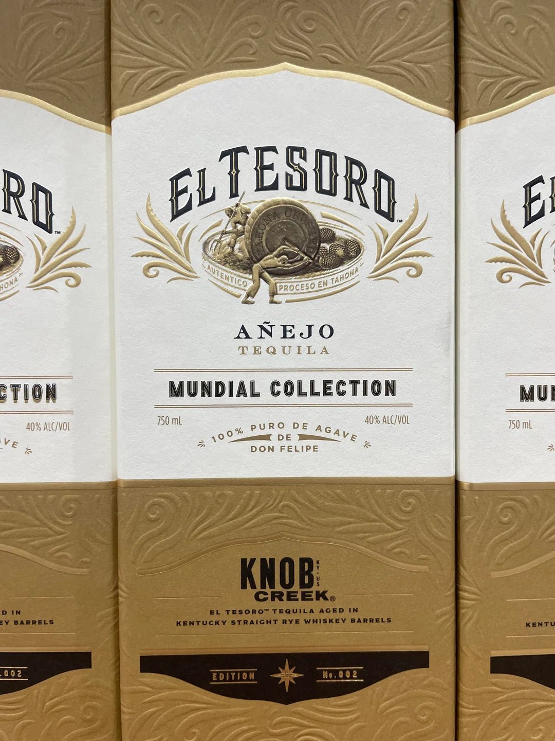 El Tesoro Anejo Tequila Mundal Collection 750 mL Knob Creek