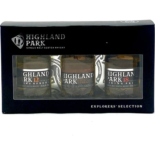 Highland Park 'Explorers Selection' 12 Year-Cask Strength-18 Year Single Malt Scotch Whisky 3-Pack (50ml) Gift Set