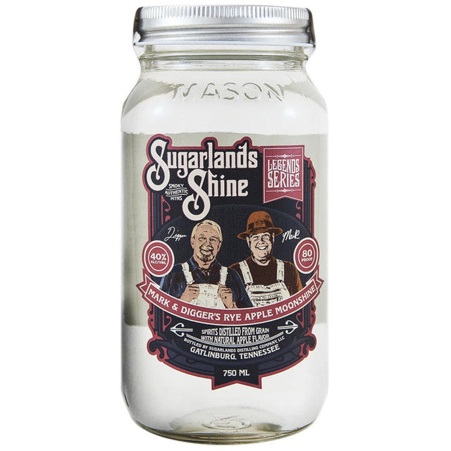Sugarlands Shine Mark & Digger's Rye Apple Moonshine 750mL