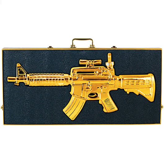 Casino Azul Grande Tequila Reposado Gold Rifle With Gift Briefcase 1.75L