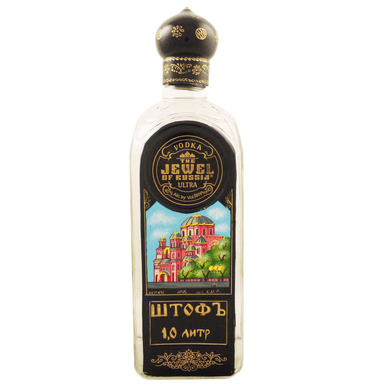Jewel Of Russia Vodka Ultra hand Painted Limited Edition 1L