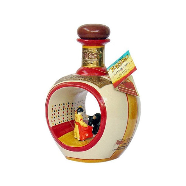 Torero Tequila Reposado Hand Painted Ceramic Bottle 750mL