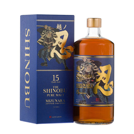 The Shinobu 15 Years Old Pure Malt Japanese Whisky Mizunara Finish 750mL