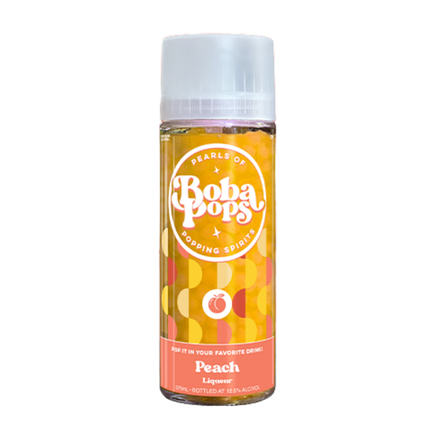 Alcohol Pearls of Boba Pops Popping Spirits - Peach 375ml