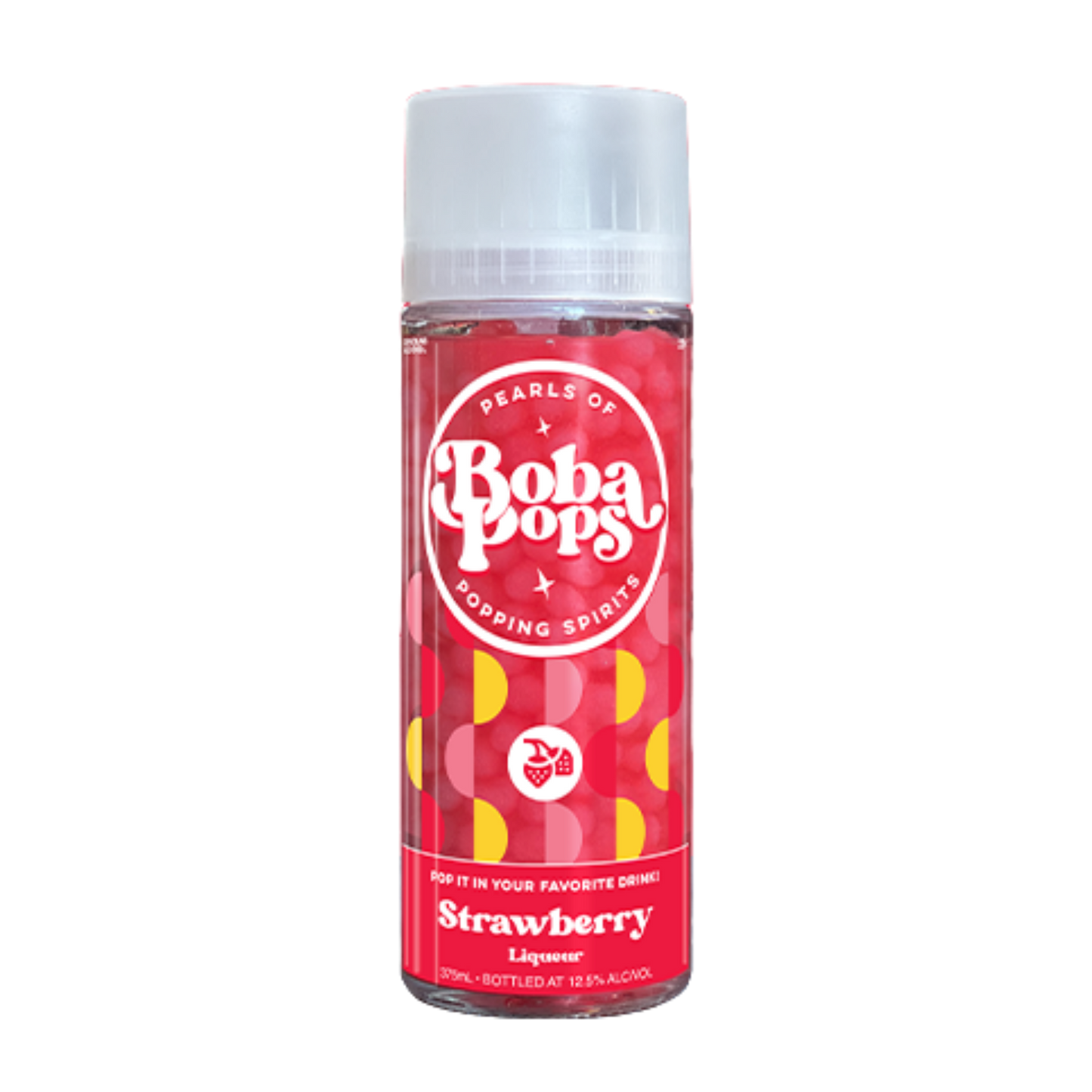 Alcohol Pearls of Boba Pops Popping Spirits - Strawberry 375ml