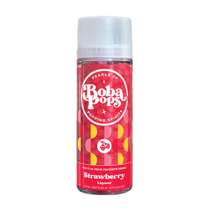 Alcohol Pearls of Boba Pops Popping Spirits - Strawberry 375ml