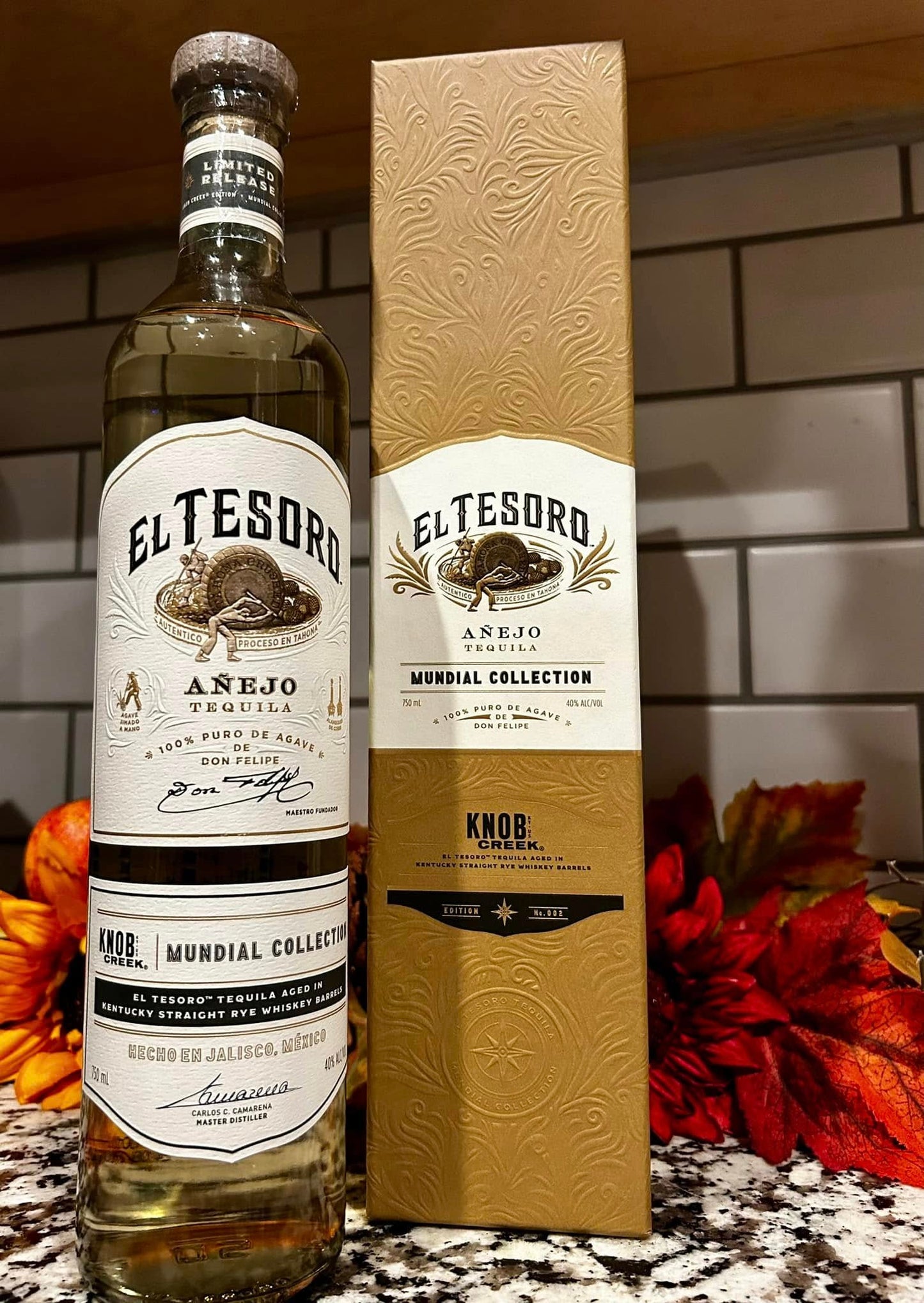 El Tesoro Anejo Tequila Mundal Collection 750 mL Knob Creek