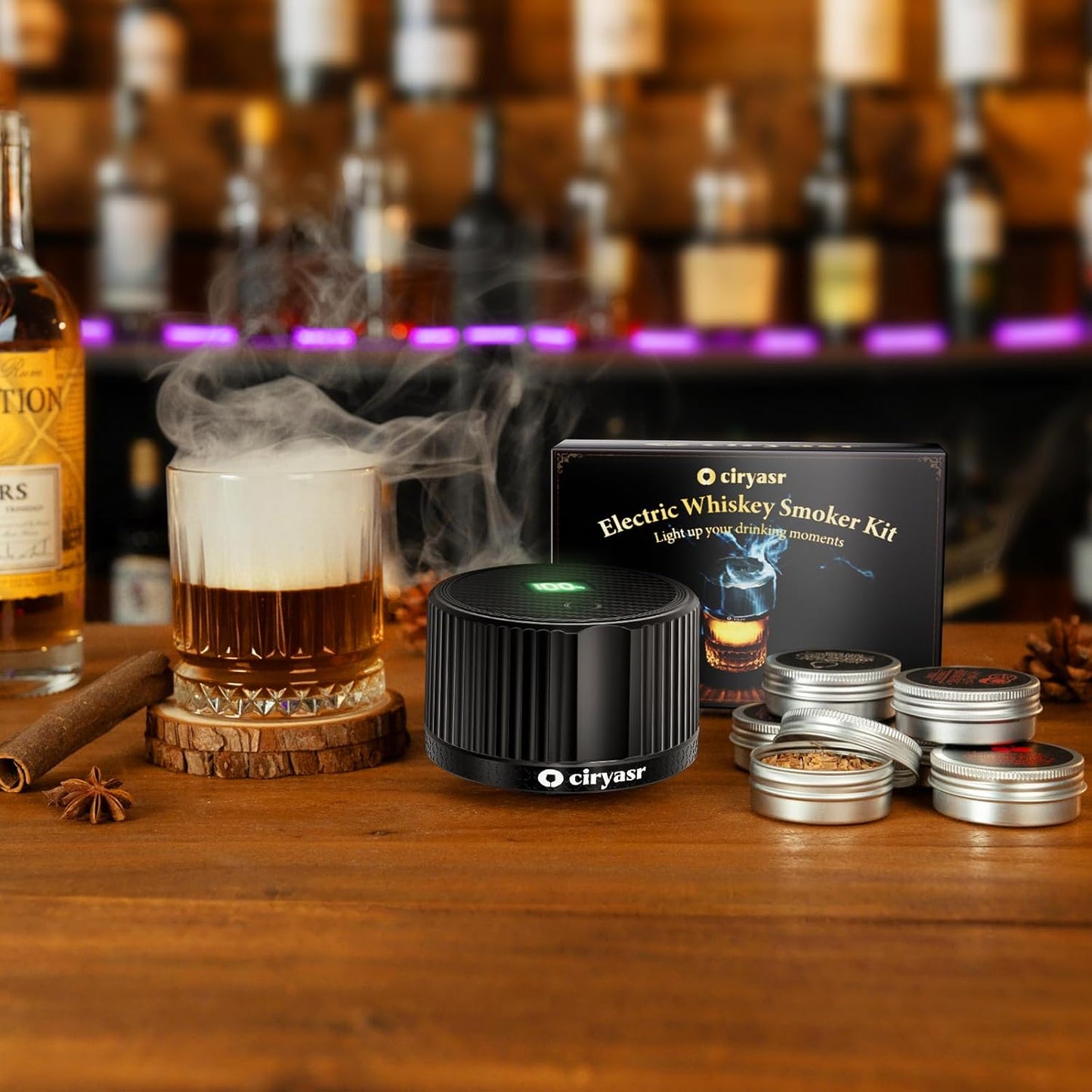 Ciryasr Electric Whiskey Smoker Kit