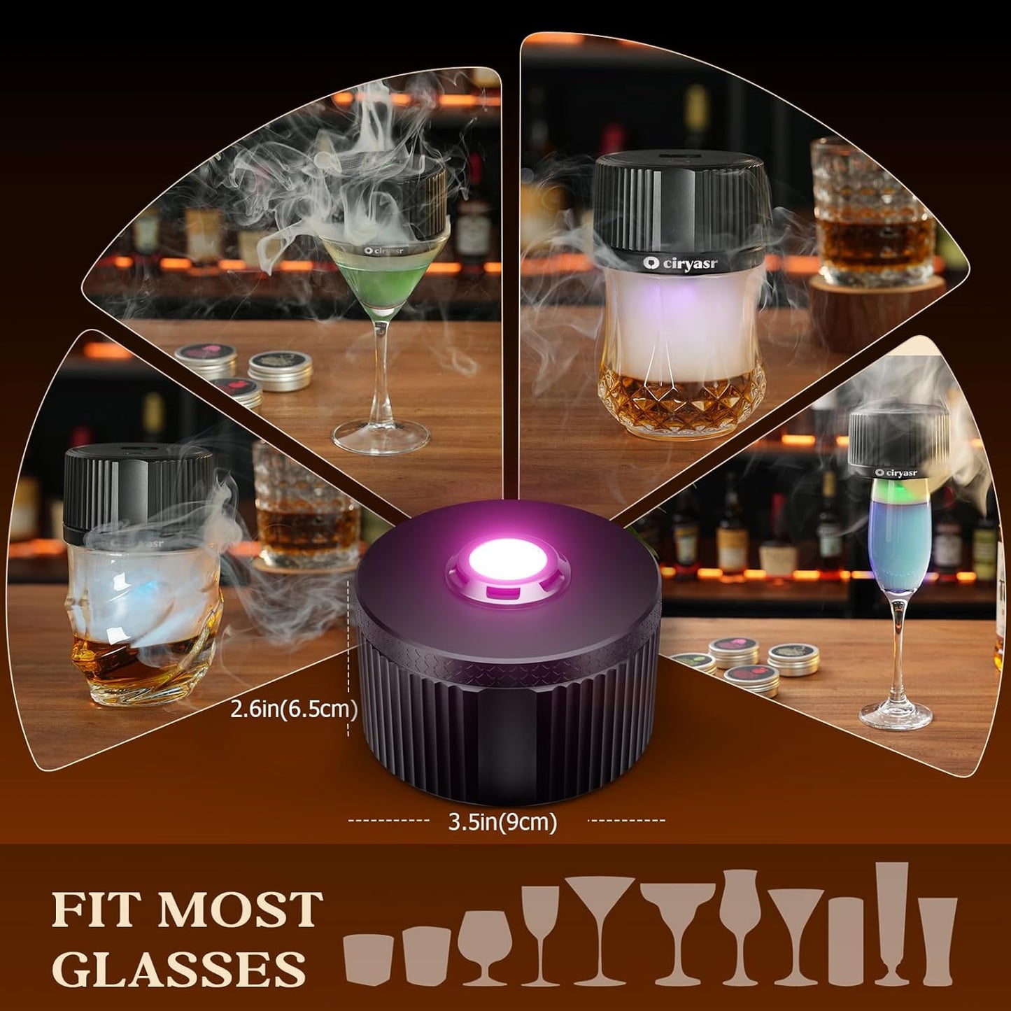 Ciryasr Electric Whiskey Smoker Kit