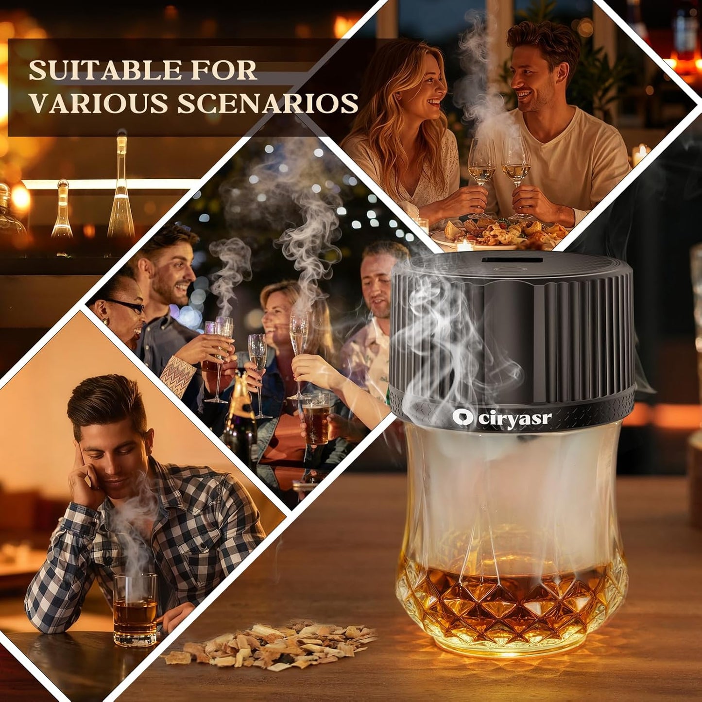 Ciryasr Electric Whiskey Smoker Kit