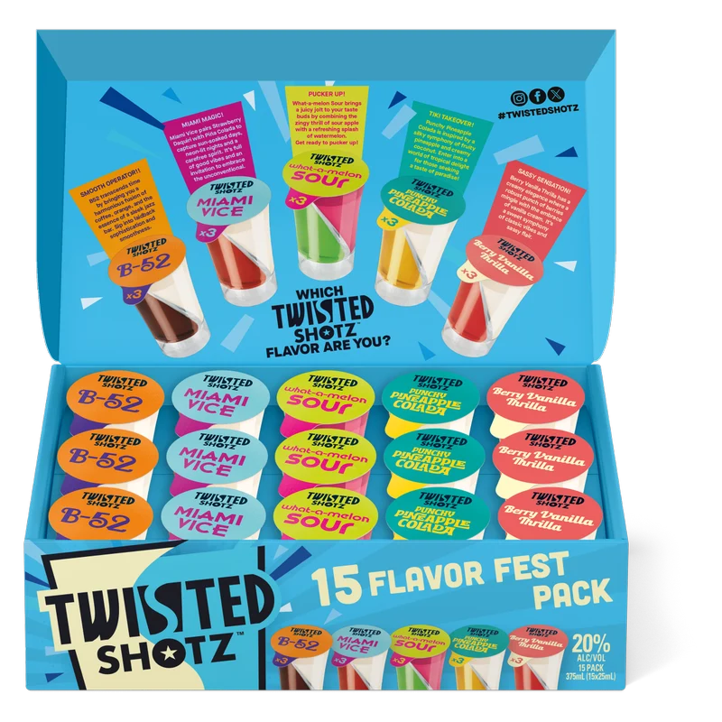 Twisted Shotz Flavor Fest 15pk 25ml Shotz ( Blue )
