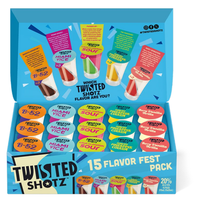 Twisted Shotz Flavor Fest 15pk 25ml Shotz ( Blue )