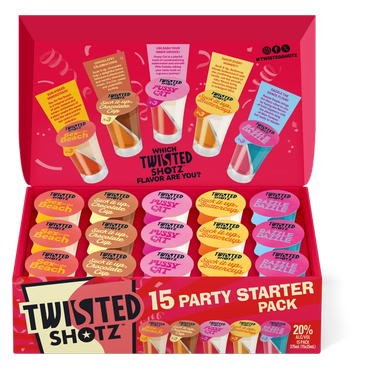 Twisted Shotz Party Starter 15pk 25ml Shotz ( Red )