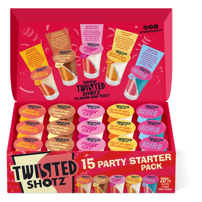 Twisted Shotz Party Starter 15pk 25ml Shotz ( Red )