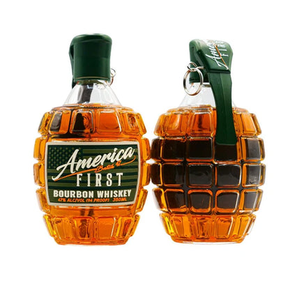America First Grenade Straight Bourbon Whiskey 350mL