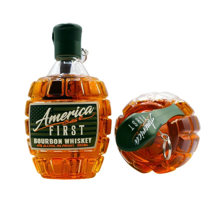 America First Grenade Straight Bourbon Whiskey 350mL