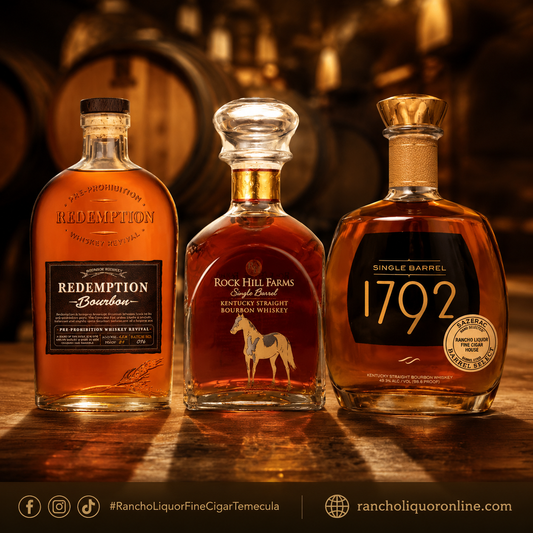 The Ultimate Bourbon Trio – Redemption Bourbon, Rock Hill Farms Single Barrel & 1792 Single Barrel
