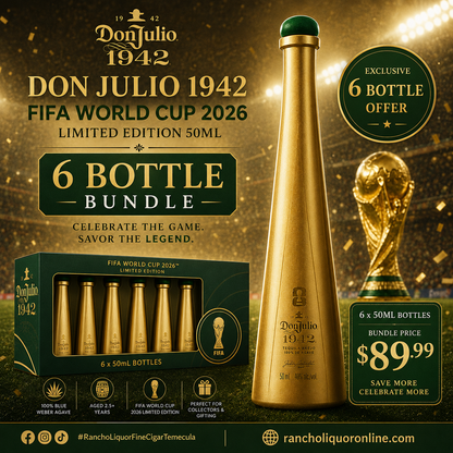 Tequila Don Julio 1942 FIFA World Cup 2026 Limited Edition 50ml ( 6 Pack Bundle )