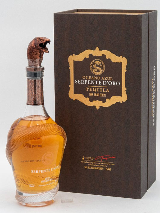 Oceano Azul Serpente D'ORO Anejo Tequila 50% ALC 750 ml