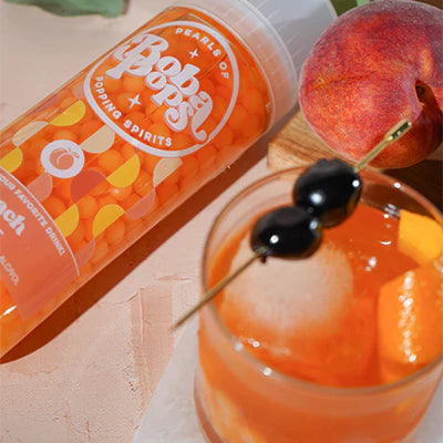 Alcohol Pearls of Boba Pops Popping Spirits - Peach 375ml