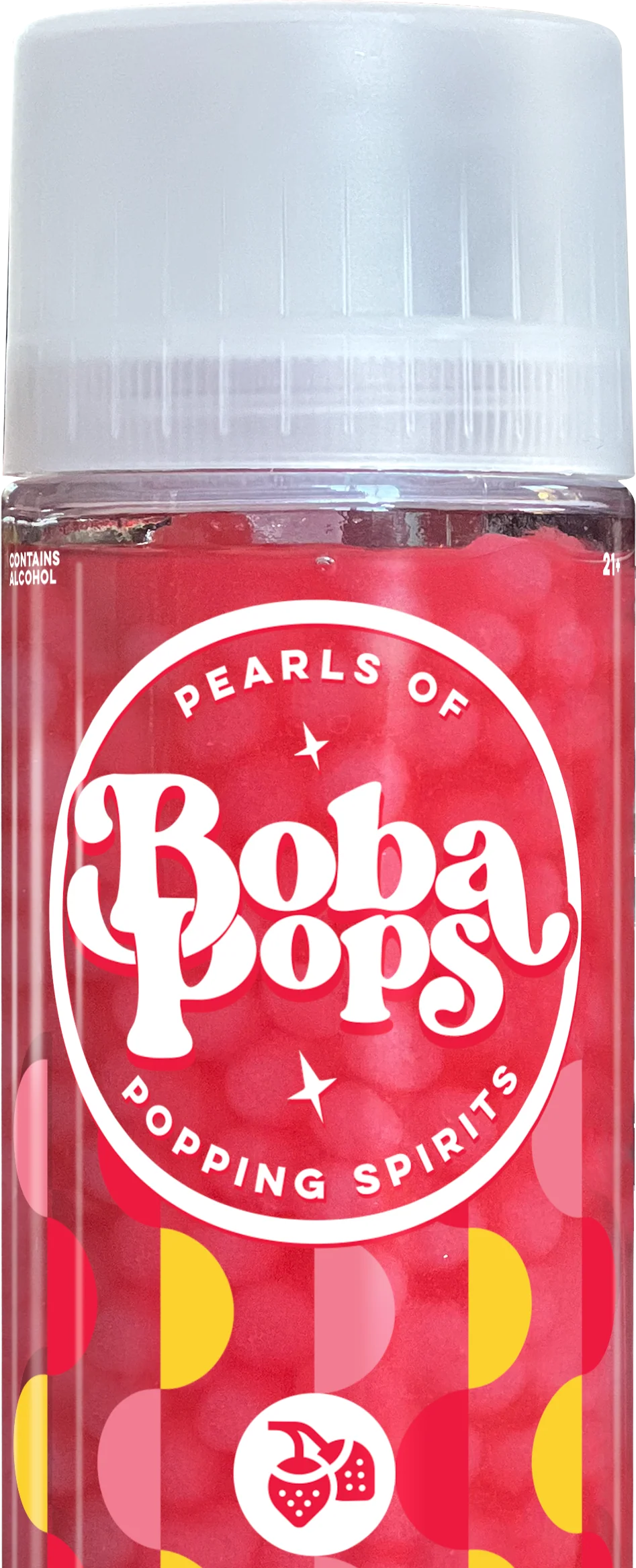 Alcohol Pearls of Boba Pops Popping Spirits - Strawberry 375ml