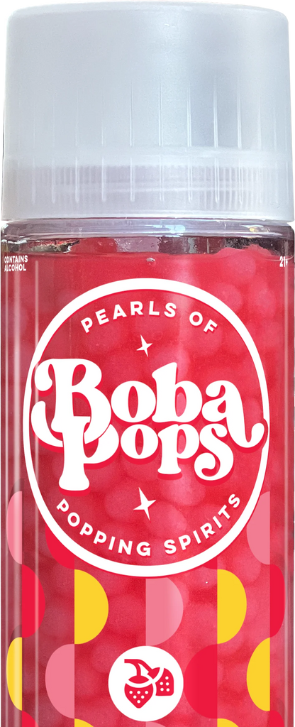 Alcohol Pearls of Boba Pops Popping Spirits - Strawberry 375ml