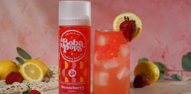 Alcohol Pearls of Boba Pops Popping Spirits - Strawberry 375ml