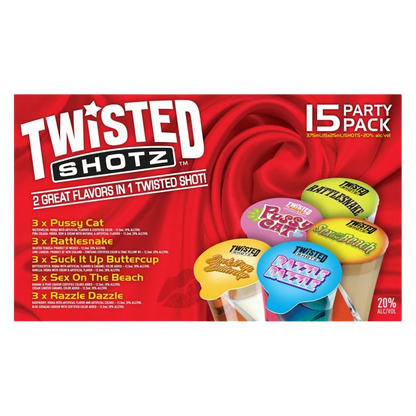 Twisted Shotz Party Starter 15pk 25ml Shotz ( Red )