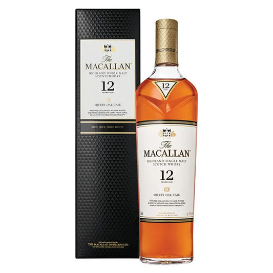 Macallan 12 Year Old Sherry Oak Scotch Whiskey 750mL