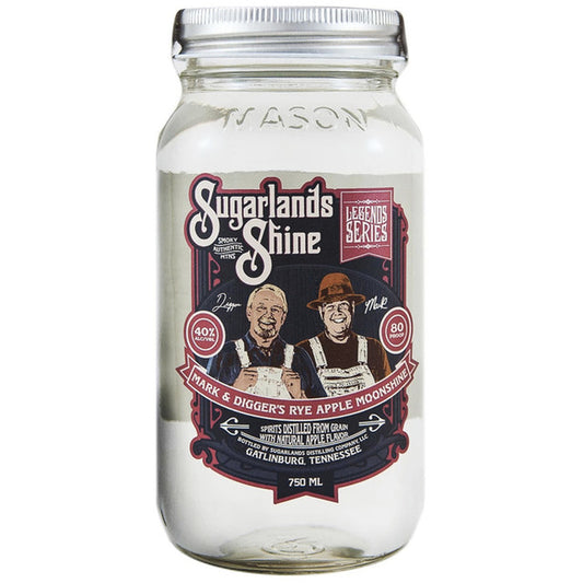 Sugarlands Shine Mark & Digger's Rye Apple Moonshine 750mL