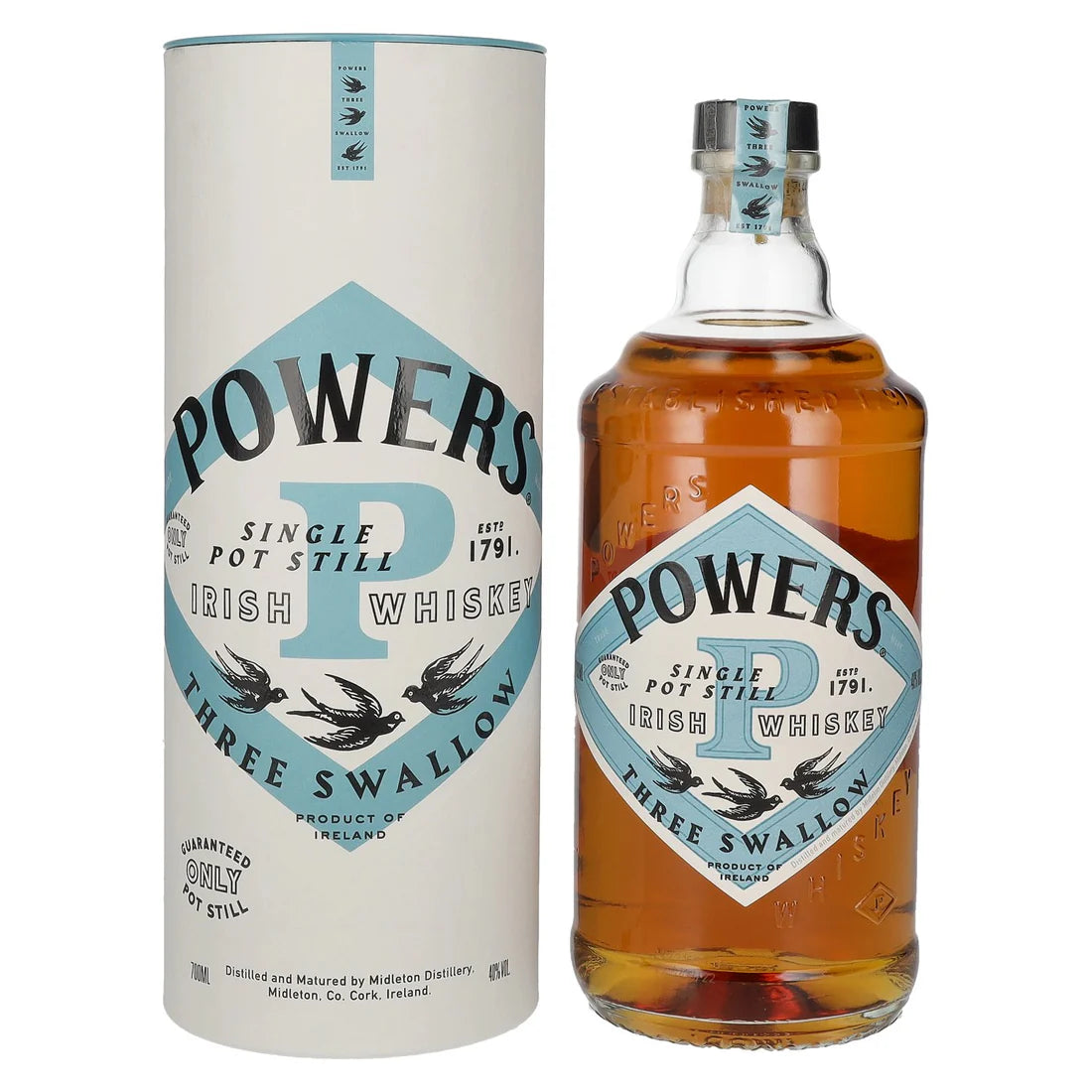 Powers Three Swallow Release Single Pot Still Irish Whiskey 750mL