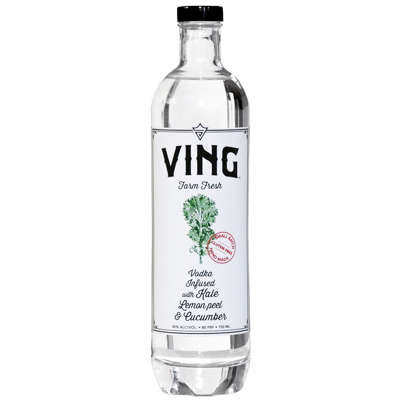Ving Organic Vodka Infused with Kale, Lemon Peel & Cucumber 750mL